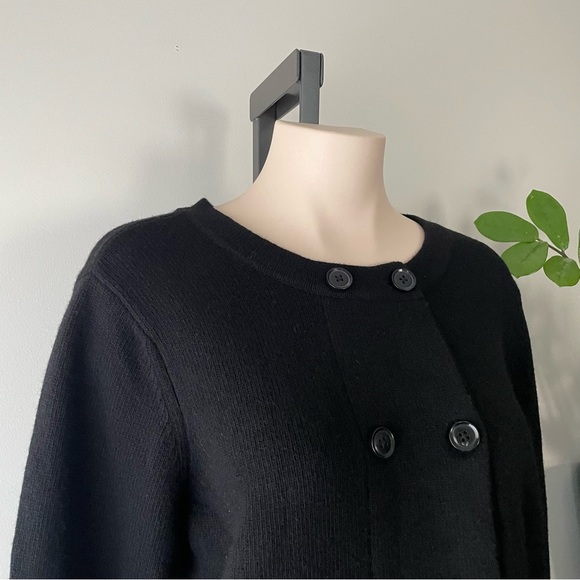 Banana Republic Merino Wool Cashmere Double Breasted Faux Fur Cuff Knit Sweater - Picture 5 of 8